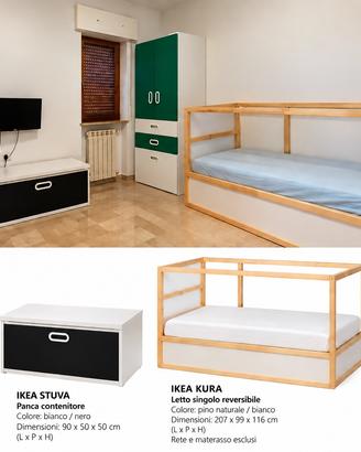 CAMERETTA IKEA STUVA COMPLETA – TUTTO 100€