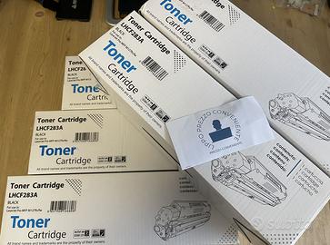 4 TONER COMPATIBILI CF283A CON SCATOLA
