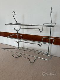 Portarotoli da cucina in metalo cromato