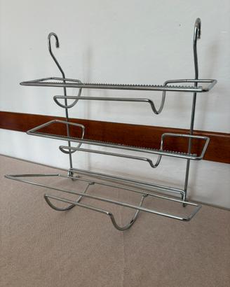 Portarotoli da cucina in metalo cromato