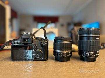 Reflex Canon EOS 450D + 2 obbiettivi e accessori