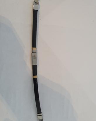 Bracciale caucciù e acciaio