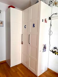 Ikea pax angolare + libreria baggebo