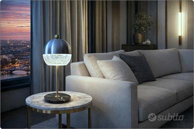 CRISTAL ART Lampada da Tavolo - Cristallo e Ottone