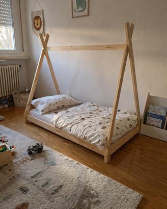 Letto Montessori 70x140 in legno naturale