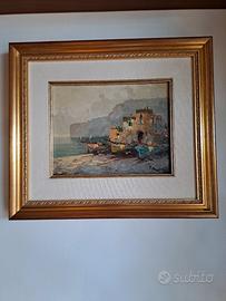Quadro ad olio con cornice