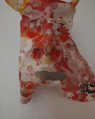 Maschera artistica in ceramica di A. Robustella 