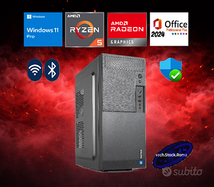 💻PC Desktop Ryzen 3400G, 12GB RAM NVMe HDD Win11✅