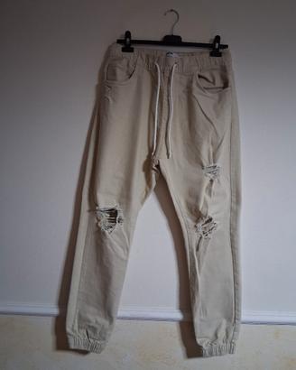 Pantaloni Jogger Uomo Bershka Beige M