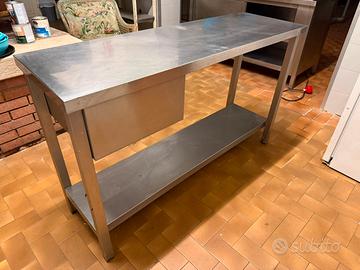 banco da lavoro cucina  acciaio inox