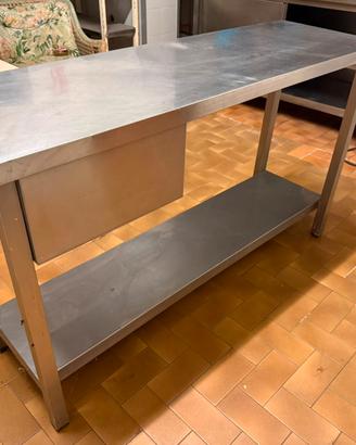 banco da lavoro cucina  acciaio inox