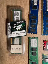 Memorie RAM di vario tipo