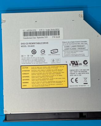 Masterizzatore DVD SATA Philips Lite-On DS-8A3S