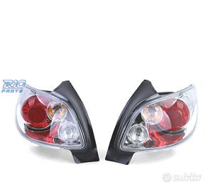 FANALI PEUGEOT 206 98-09 FONDO CROMATO ROSSO