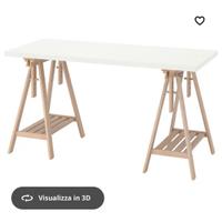 Scrivania ikea con cavalletti regolabili