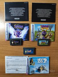 LOTTO GAMEBOY ADVANCE 3 GIOCHI SPYRO 6 LIBRETTI CO