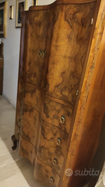 Settimino chippendale in radica di noce