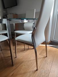 Tavolo IKEA glivarp + 4 sedie vidaXL bianche
