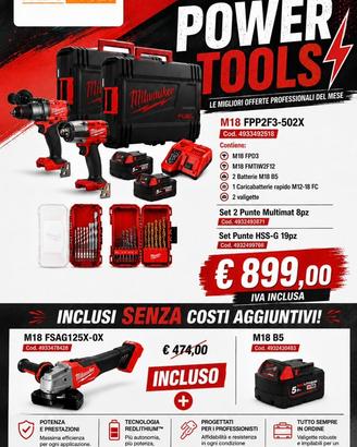 Avvitatore percussore e flessibile milwakee