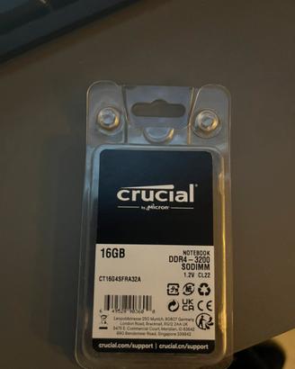 RAM DDR4-3200 Crucial 16Gb Notebook