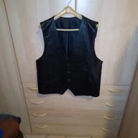 gilet in pelle nera 