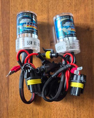 Coppia lampade bulbi kit XENO xenon H1 55w 4300k