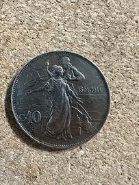 Moneta 10 centesimi del 1911