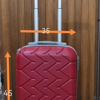 Valigia trolley rosso 45x35x22