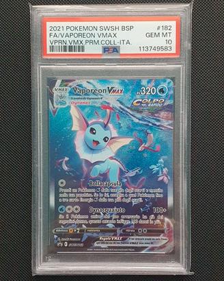 Vaporeon VMAX Swsh182 PSA 10