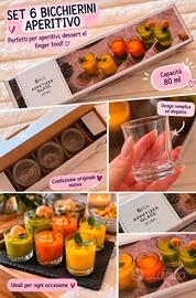 Set 6 Bicchierini in Vetro  80 ml - nuovi