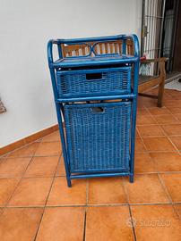 mobiletto portabiancheria in vimini b