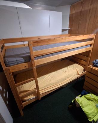 Letto a Castello 2 Materassi Smontato Marilleva