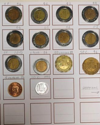 Lotto 23 Monete Messicane Varie, con 100 Pesos1991