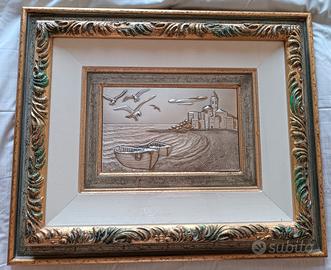 Quadro con lastra argento 925