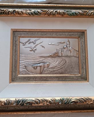 Quadro con lastra argento 925