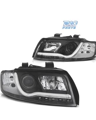 FARI PER AUDI A4 B6 00-04 LUCE DIURNA A TUBO FONDO