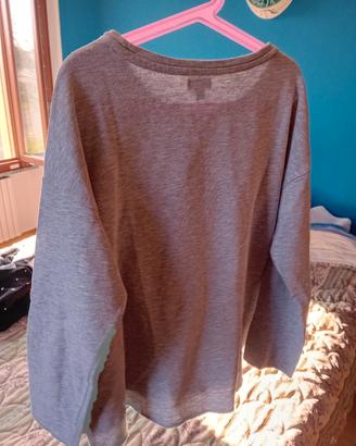 maglia felpata con disegno a strass per ragazzina 