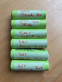 6 batterie litro 18650