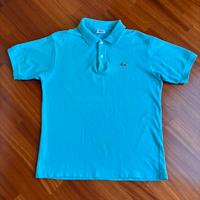 Polo Lacoste azzurra taglia XL