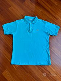 Polo Lacoste azzurra taglia XL
