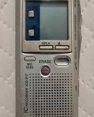 Registratore vocale Sony ICD-P17 funzionante
