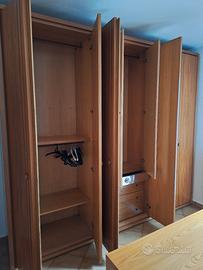 Camera da letto Armadio + Letto + Comò legno