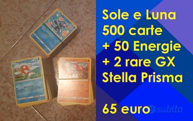 Pokémon GCC: 500 carte Sole e Luna, 2 rare GX