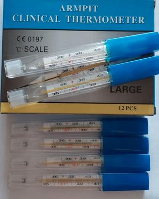 stock 6 termometri clinici ascellari anni 90 nuovi