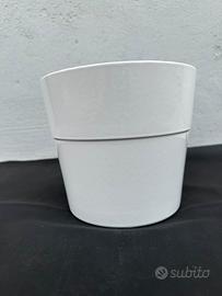 Vasetto in ceramica bianco per piante fiori