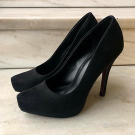 Décolleté Graceland nere in ecopelle scamosciata