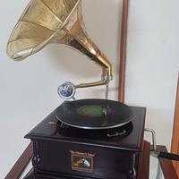 grammofono stile antico quadrato