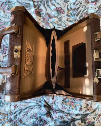 Valigie vintage in cuoio Gilbert Le Duc 1985
