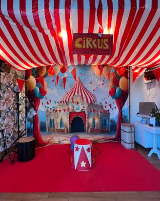 Scenografia carnevale Circus 2x3mt