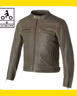 GIACCA MOTO PELLE CARBURO TWISTER UOMO